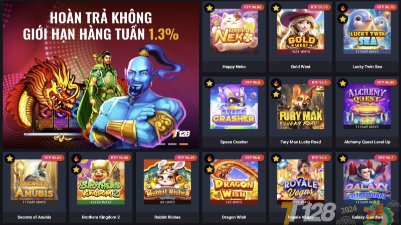 Nổ hũ TT128 - Sảnh cược đẳng cấp nhất mọi thời đại 2 Kho game nổ hũ được ưa chuộng