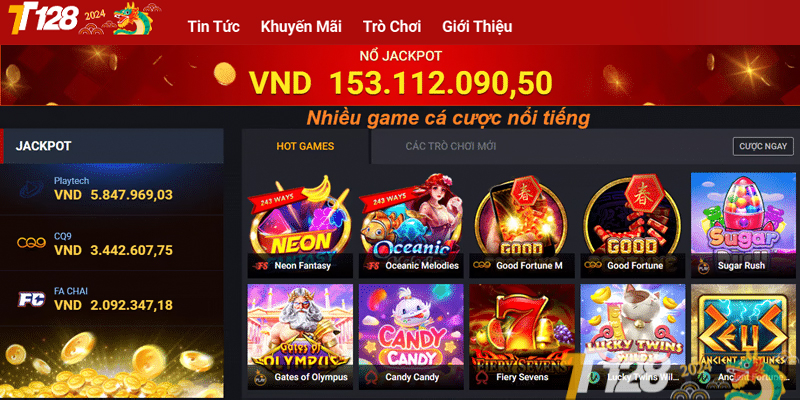 Nhiều game cá cược nổi tiếng