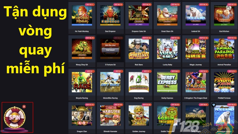 Nổ hũ TT128 - Sảnh cược đẳng cấp nhất mọi thời đại 3 Tận dụng vòng quay miễn phí